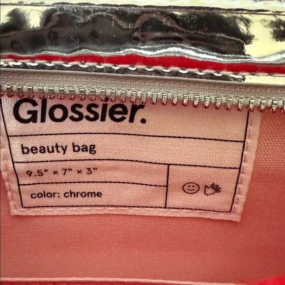 NWT Glossier Chrome Makeup Bag - Picture 4 of 5